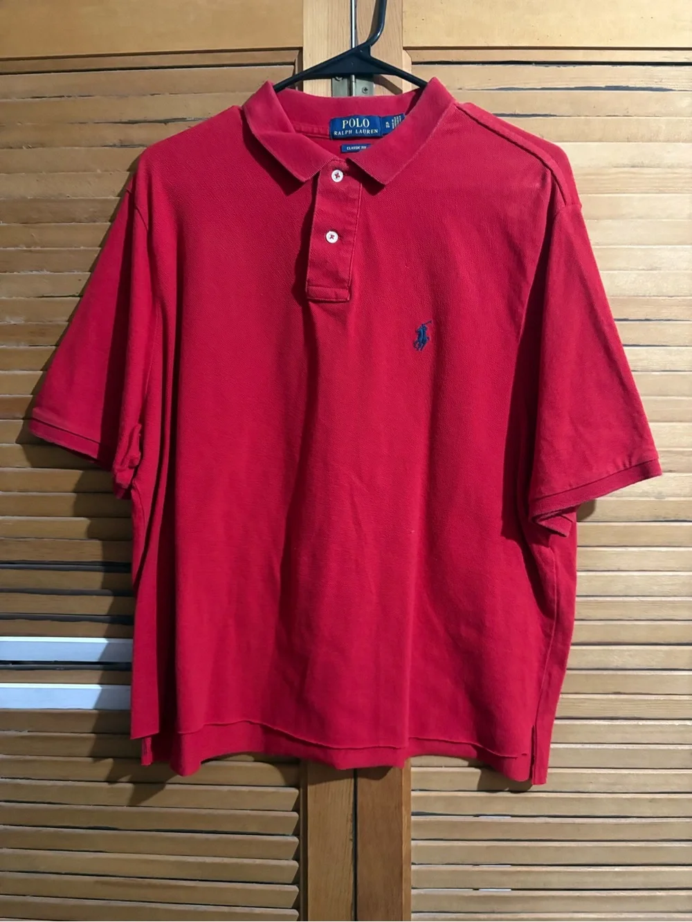 Ralph Lauren Red Polo Shirt with Navy Pony